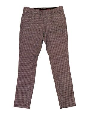 Banana Republic Slim Chinos in Black and Burgundy Micro-Pattern